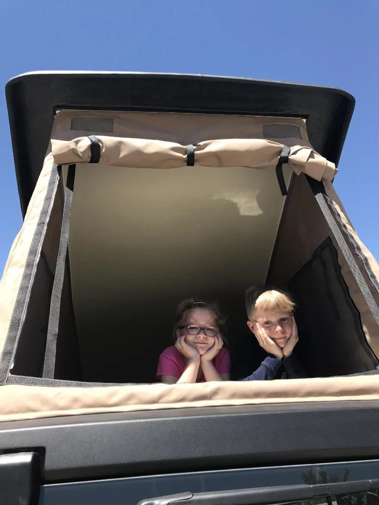 Enjoying the American Safari JXL pop-up roof