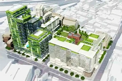 One Central Park will use Eco-friendly innovations including water recycling, solar panels and tri-generation energy plants (Image: Central Park)