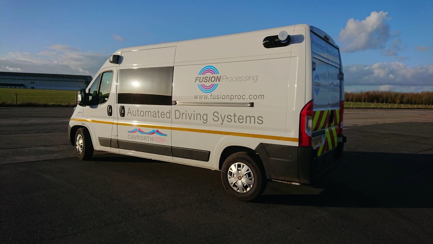 Fusion Processing's CAVstar Automated Drive System includes a variety of sensors, redundant control systems and a central processor