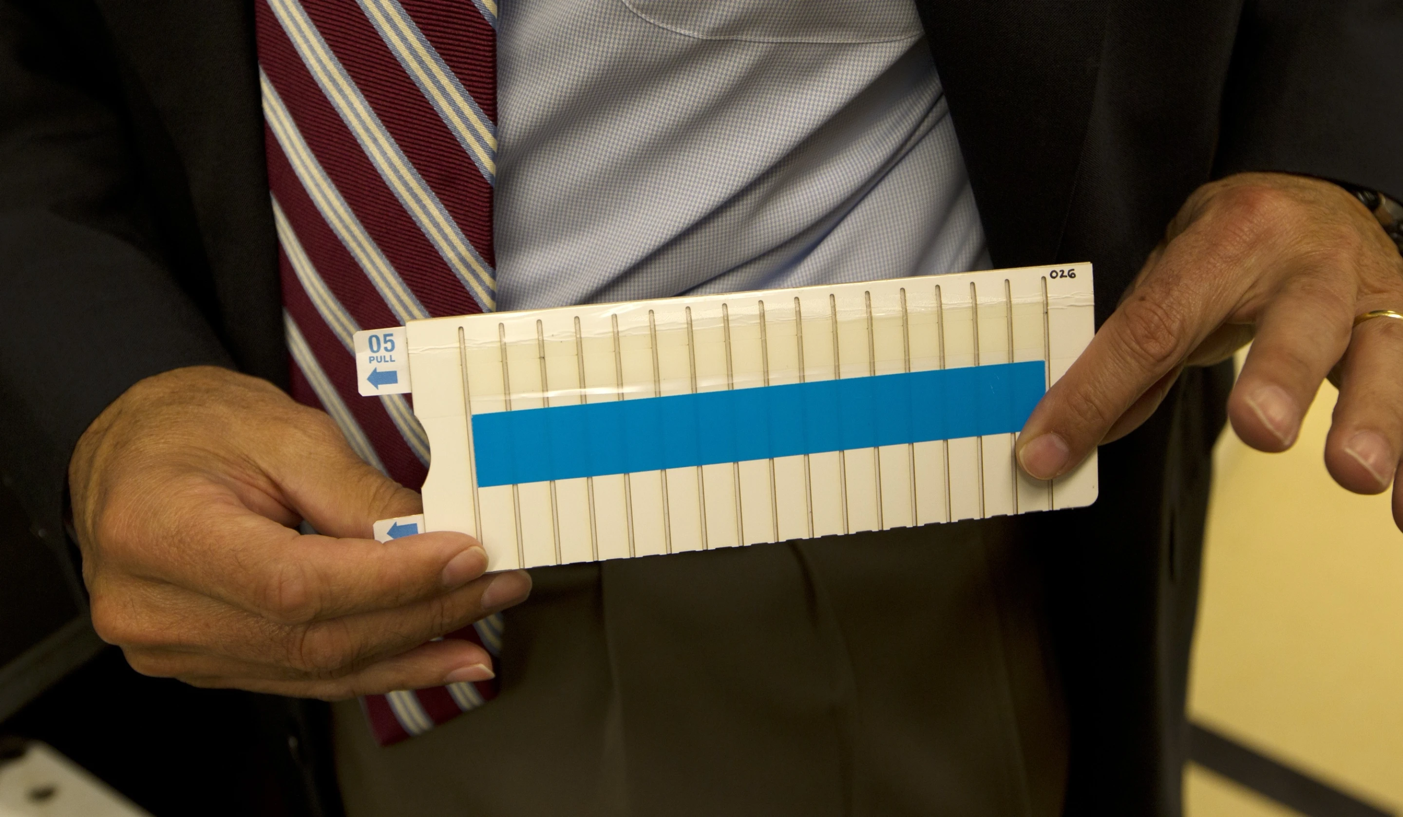 The stress-shielding device, which has been shown to dramatically reduce scarring when applied to surgical incisions (Photo: Norbert von der Groeben)