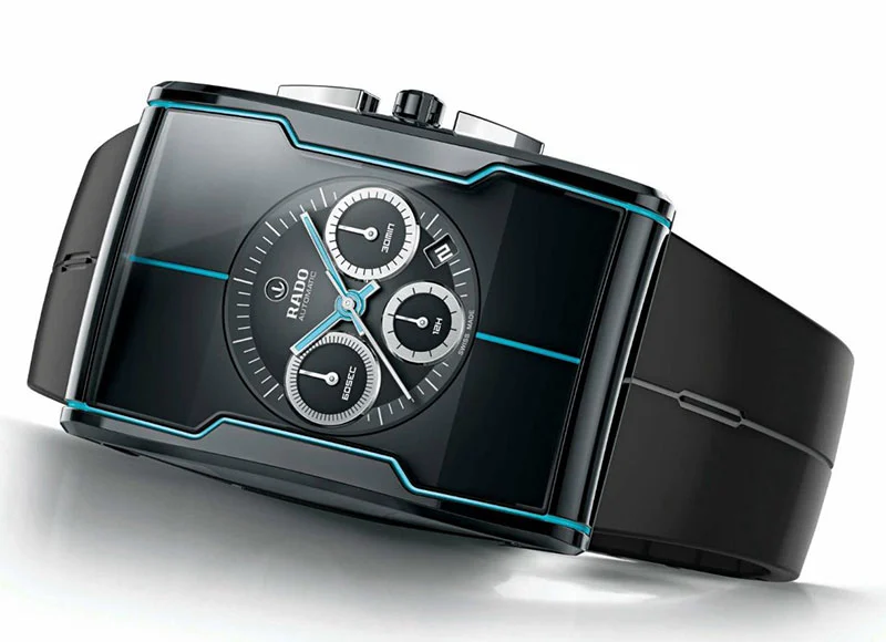 Rado R-One - 48.5 x 34.5 mm in ceramic and titanium. Limited Edition of 300 Pieces