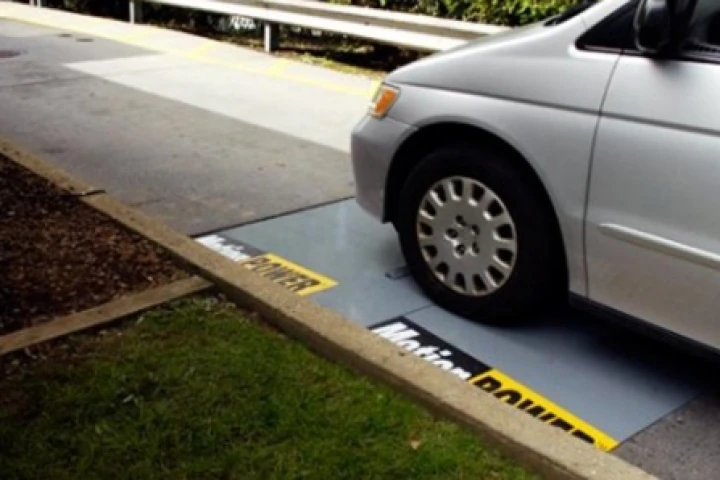 The original MotionPower prototype undergoing testing at a Burger King drive-thru