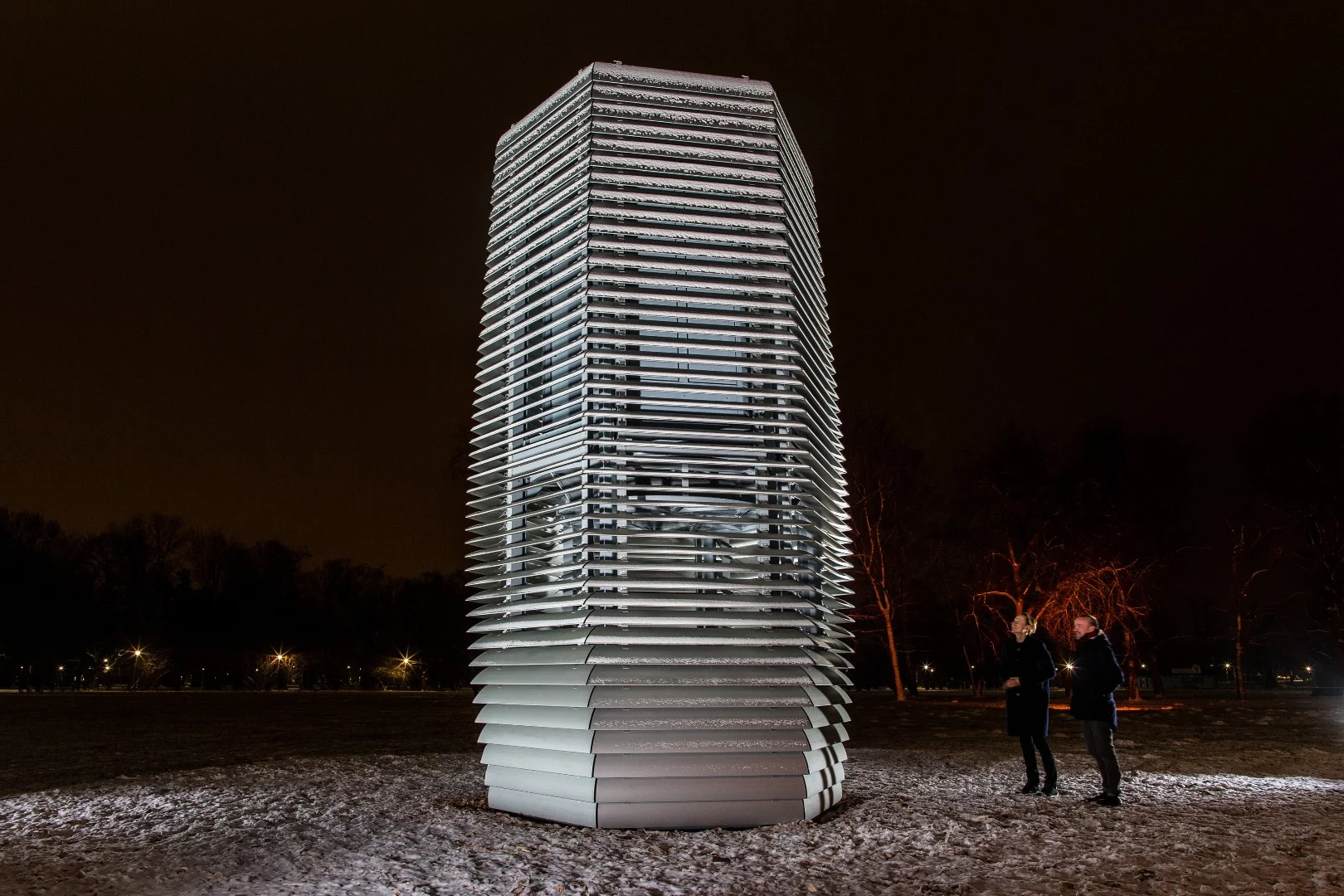 Studio Roosegaarde's Smog Free Tower in Kraków, Poland