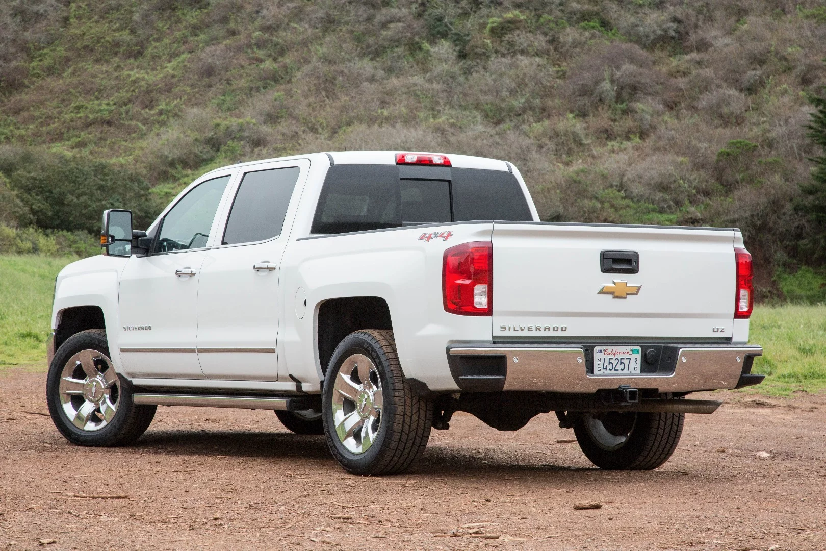 The side steps on the Silverado fold away when the doors are closed