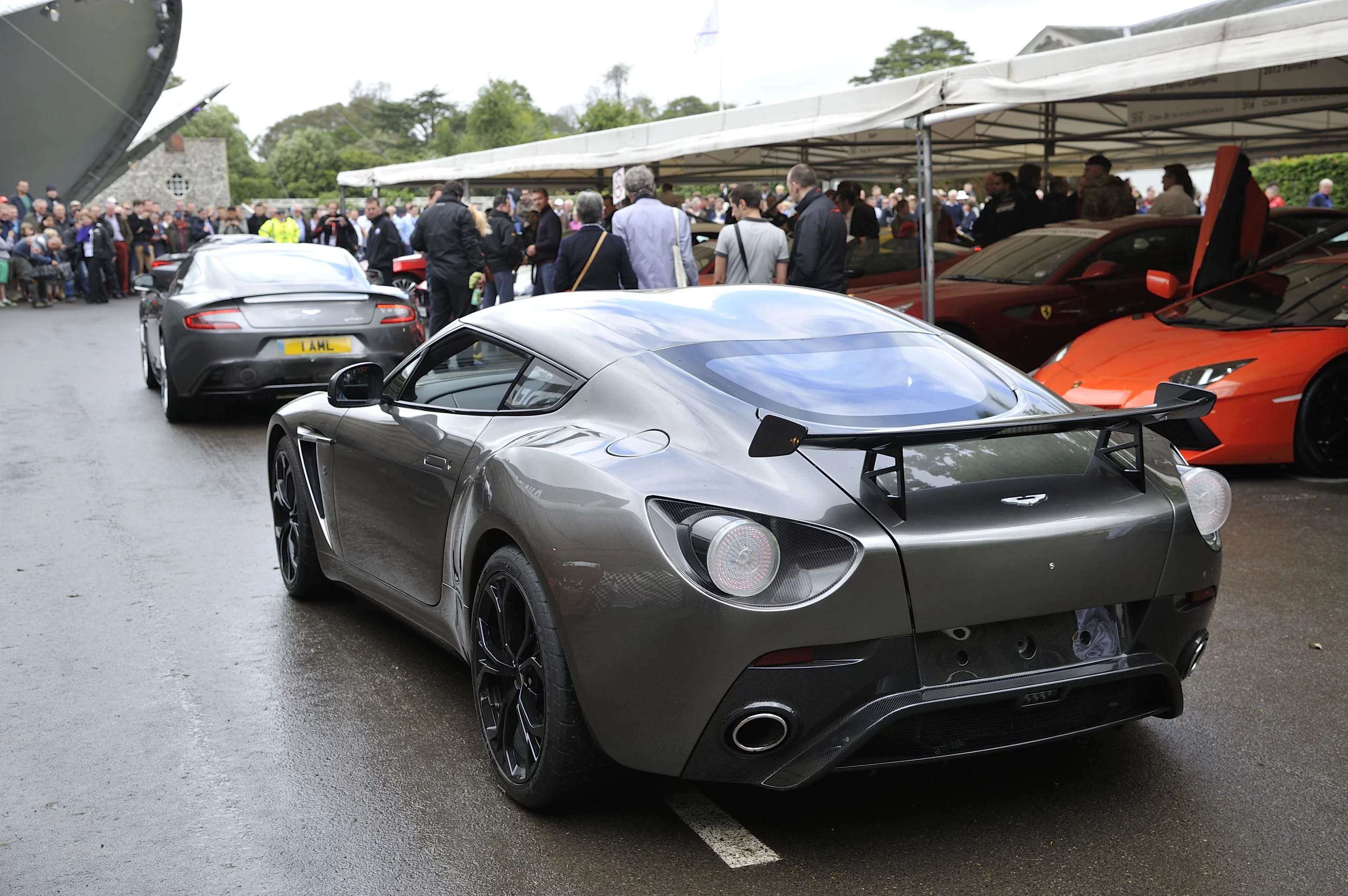 Aston Martin was well represented in the supercar run