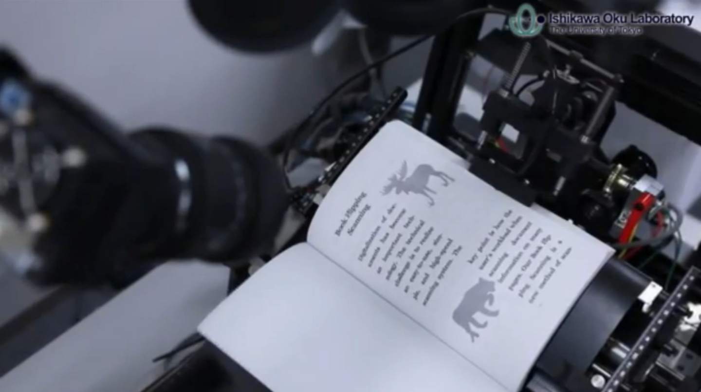 The Ishikawa Oku Laboratory robot book scanner