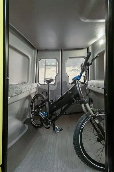 The Revel looks a little more cramped than we would have expected from just a single bike, but we reckon you could always take wheels off if needed