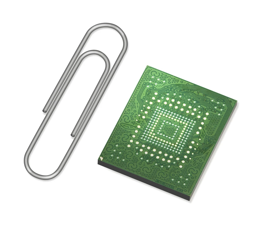 The new iSSD has 0.629 x 0.787 x 0.072 inch (16 x 20 x 1.85mm) dimensions and weighs from just 0.029 of an ounce (0.83g)