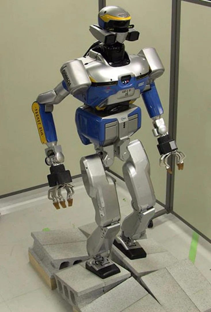 Robot negotiating an uneven surface
