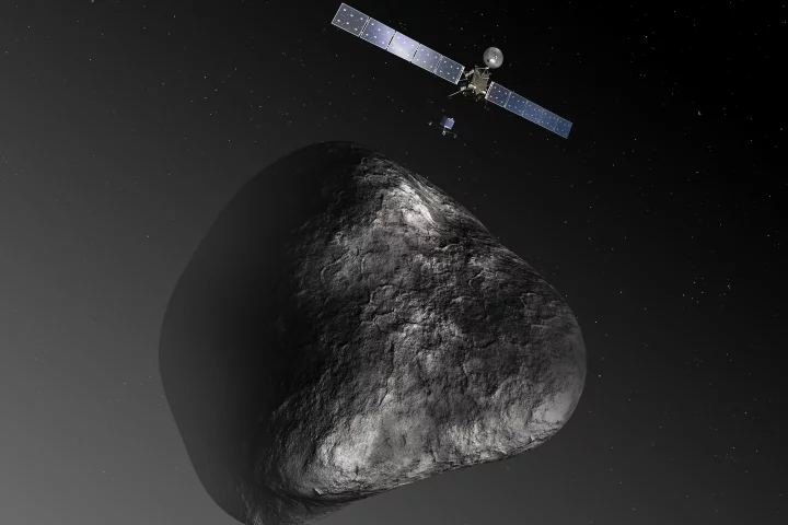 Artist's impression of Rosetta at comet 67P (Image: ESA)
