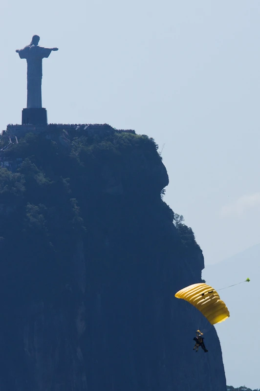 Rossy soars over Rio (Copyright: Andre Bernet/Breitling SA, photo via AP Images)