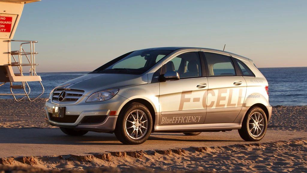 The Mercedes-Benz B-Class F-CELL hydrogen fuel cell vehicle