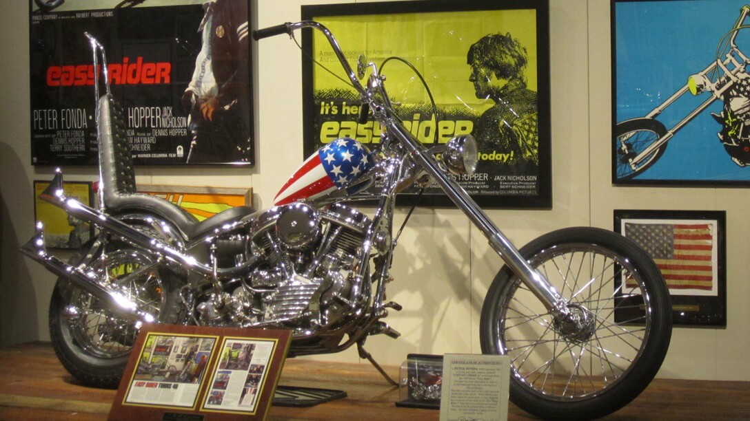 The Captain America machine has spent quite some time on display at the National Motorcycle Museum in Anamosa, Iowa and this image is courtesy of the museum.