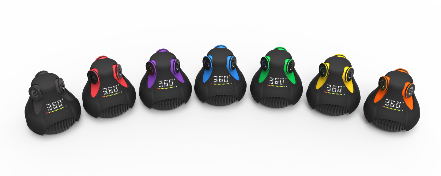 Full color range of the 360cams