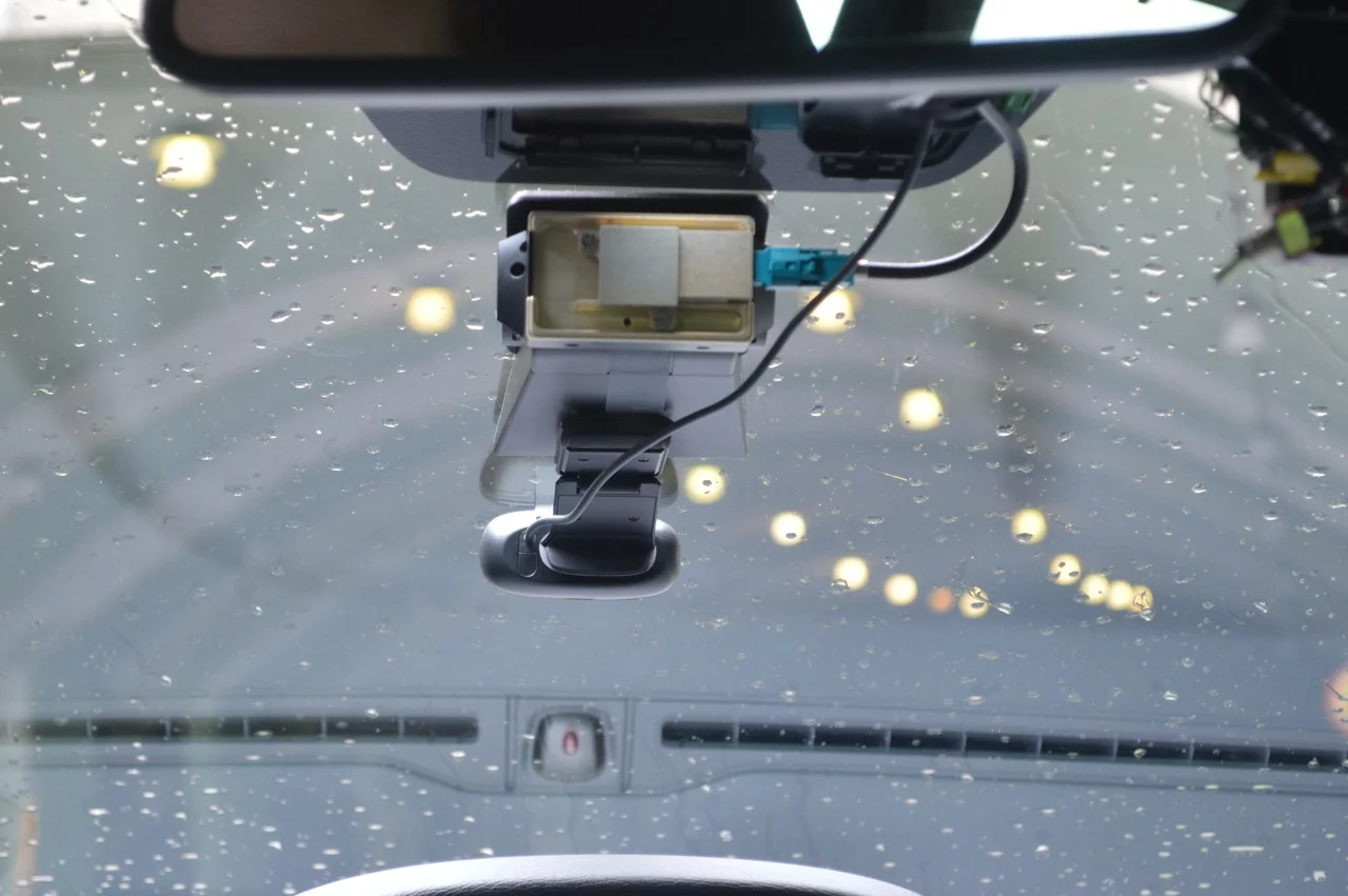 The improved camera of Volvo's pedestrian detection system, which now works in the dark (Photo: Gizmag)