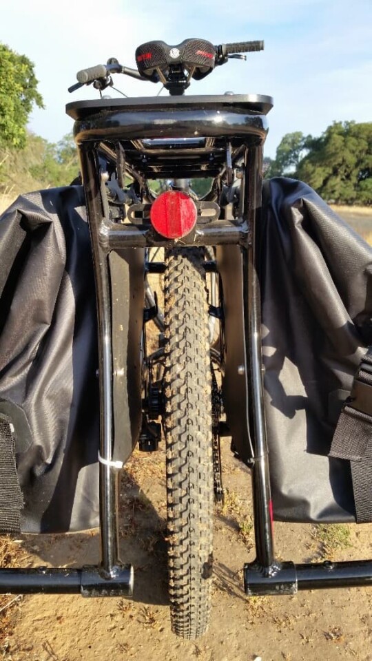 WTB All-Terrain tires to help with traction and to soak up some of the bumps