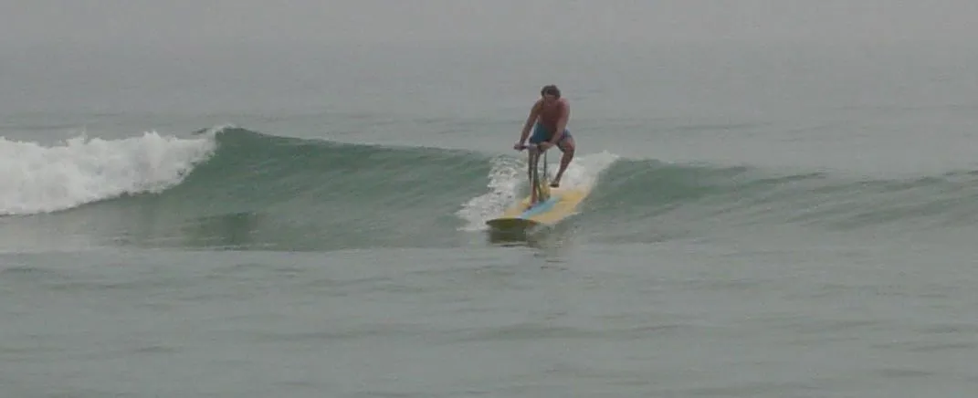 The carbon fiber pedal-powered Surfbike