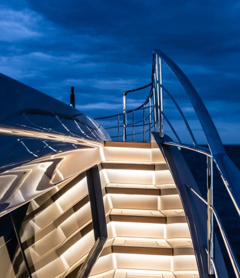 The Pershing 140 is the brand’s first vessel made from aluminum