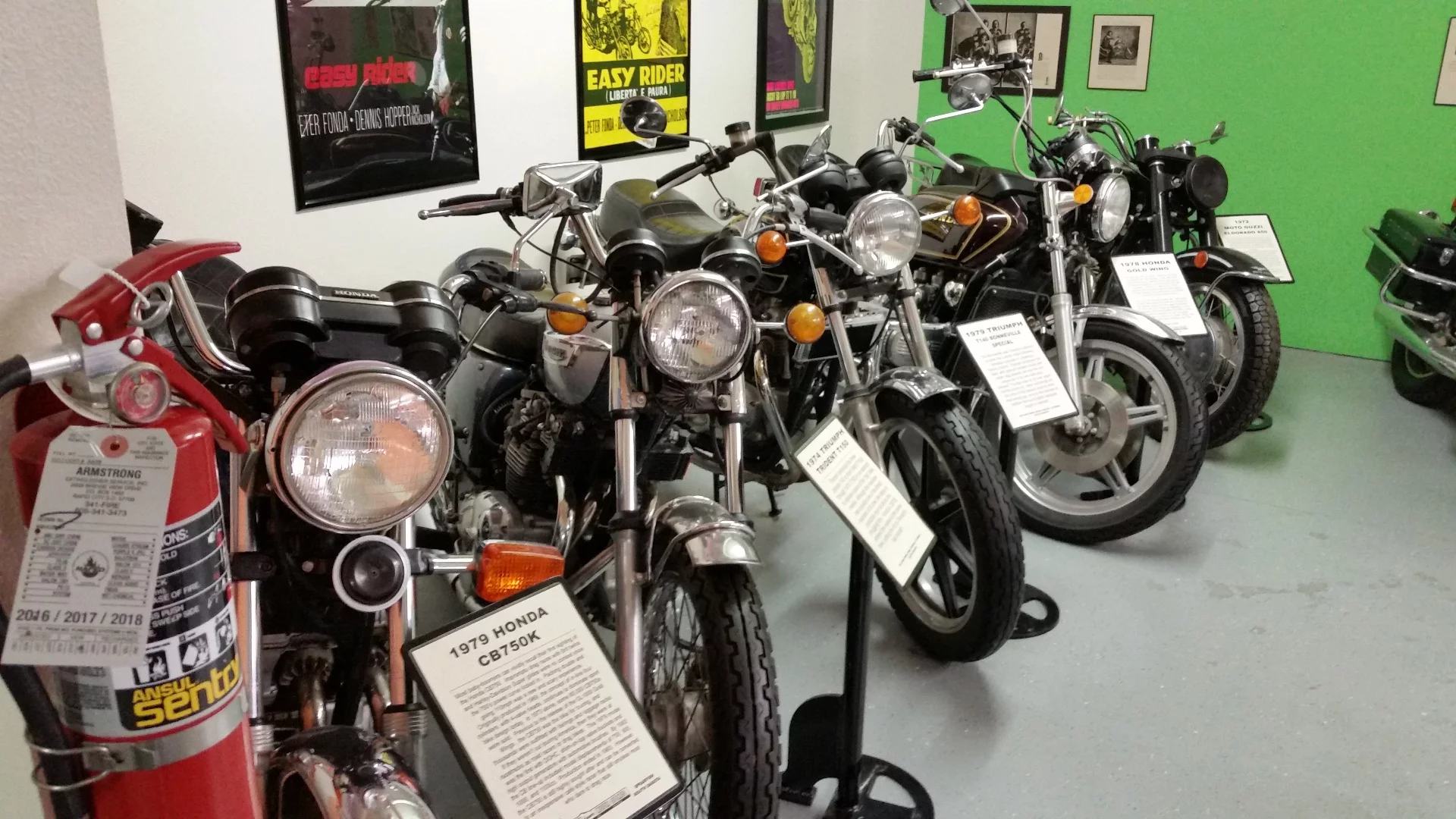 An assortment of Japanese and British bikes