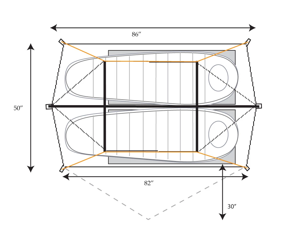 The internal cord system eliminates the need for more pole segments