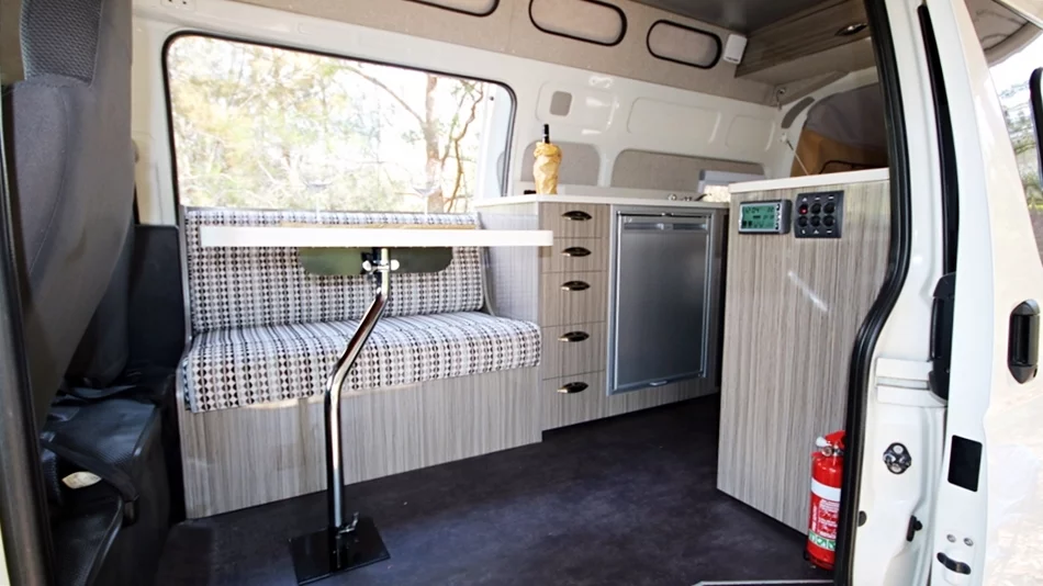 A look inside the Bus 4x4 Hiace Commuter camper van