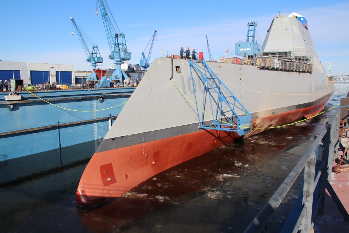 Us Navy Launches Third And Final Zumwalt Class Destroyer
