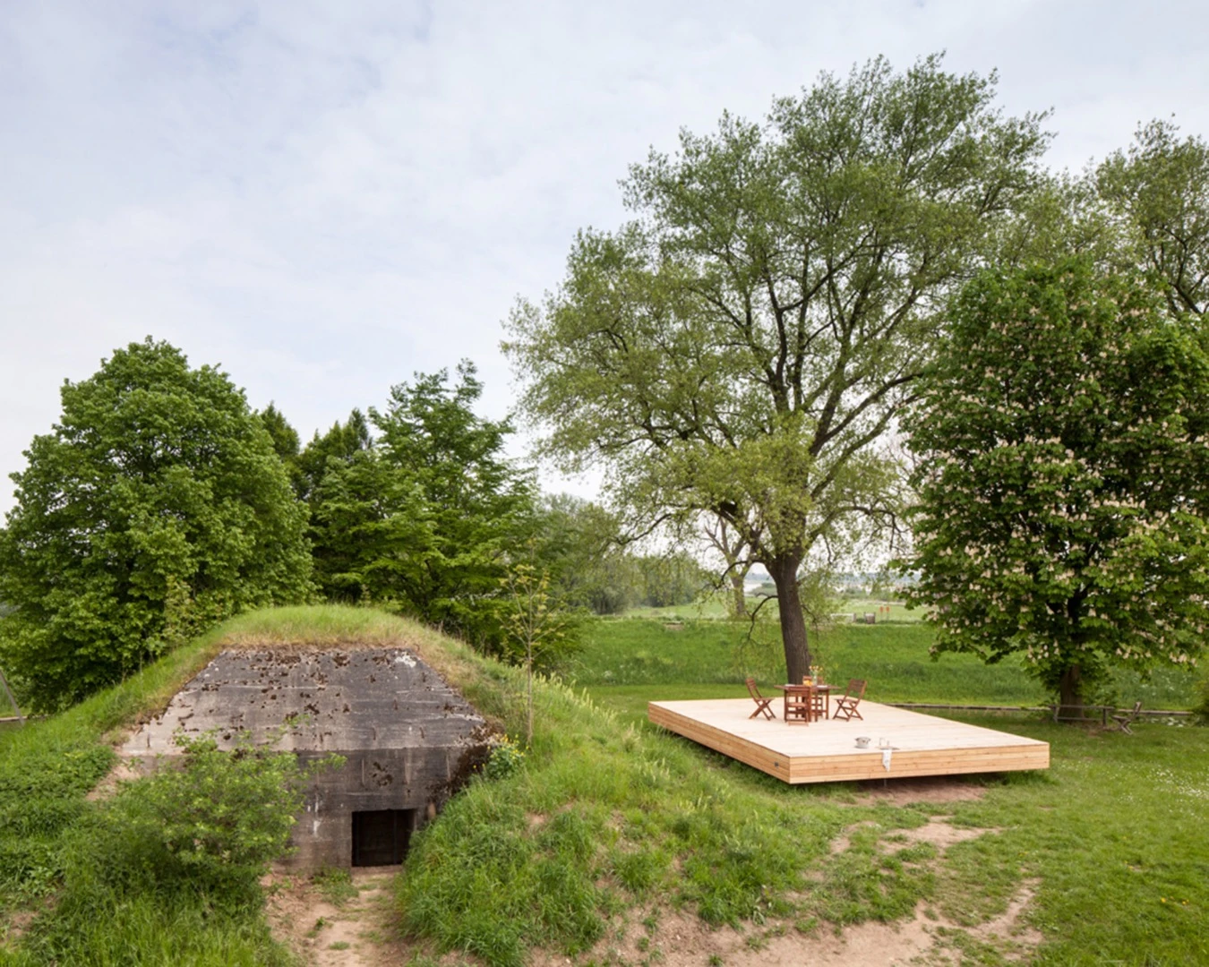 This refurbished WWII bunker originally was designed for publicity but was so popular it remained open as a rental accommodation. It’s undeniably Spartan, it is a war bunker after all