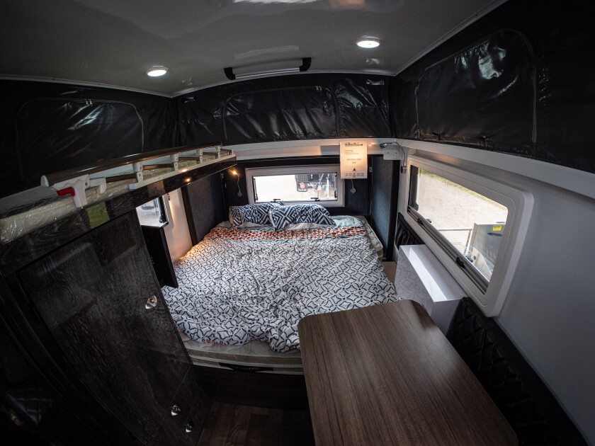 Inside the Mars Saturn 13 caravan