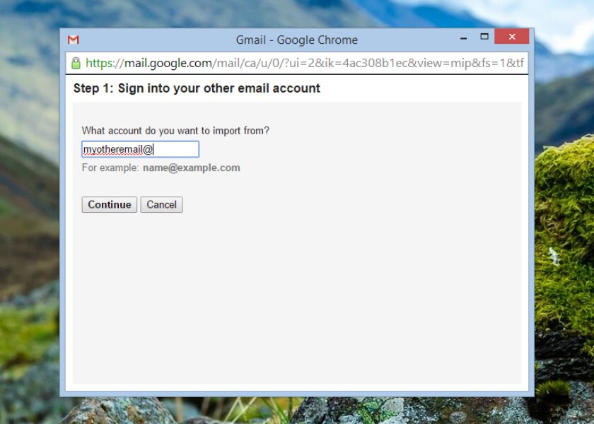 Gmail makes short work of importing messages from other accounts