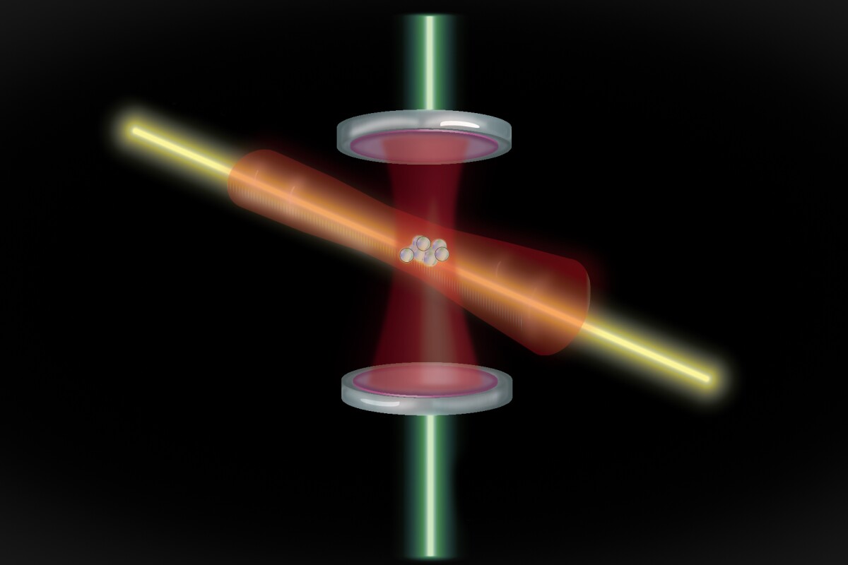 The new atomic clock design uses lasers to trap and measure the oscillation of quantum entangled atoms to keep time more precisely