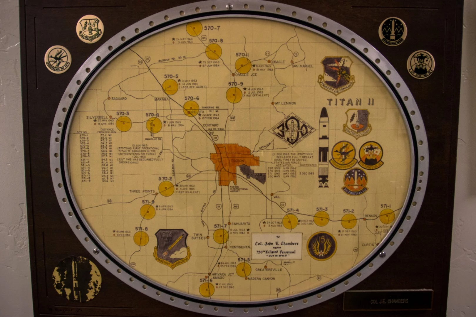 Location of Titan II sites in the viciinity