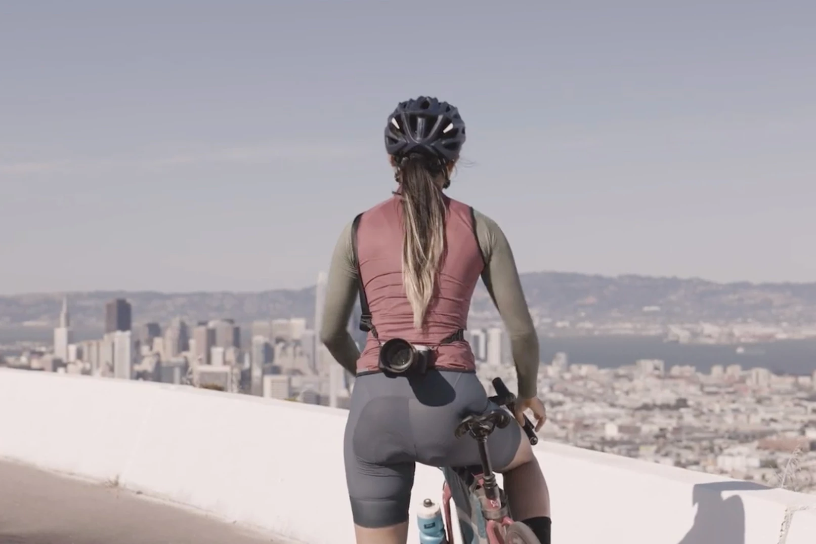 The Makers in Motion Camera Strap – seen here in its "riding" configuration – is currently on Kickstarter