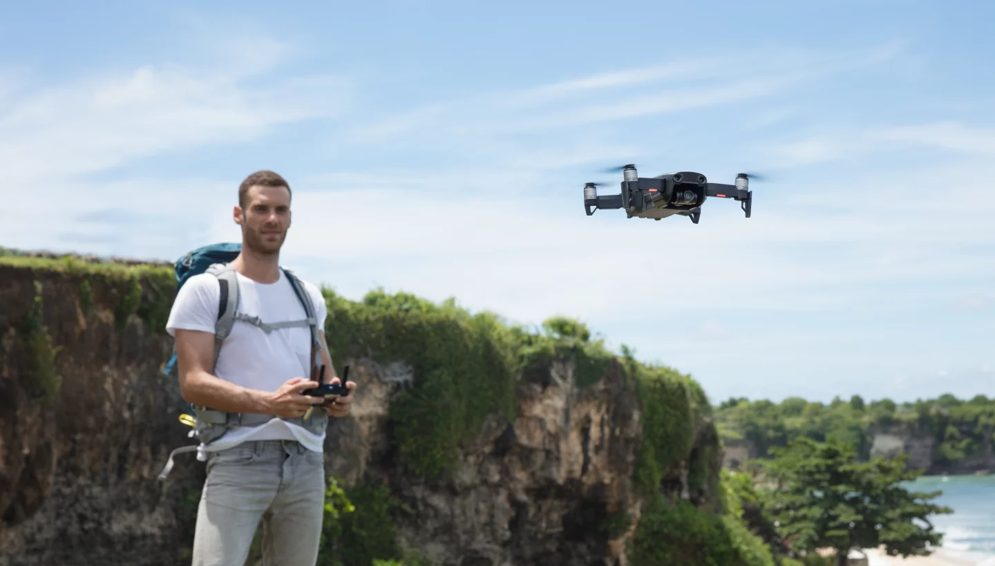 Along with 4K regular-motion video, The DJI Mavic Air's camera can also capture 1080p/120fps slow-motion footage, along with 12-megapixel HDR stills