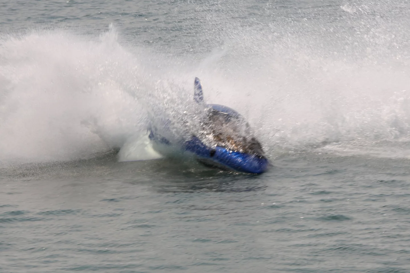 Carving turns in the Seabreacher with your head at water level is worlds apart from a PWC. Photo: Husna Namirembe