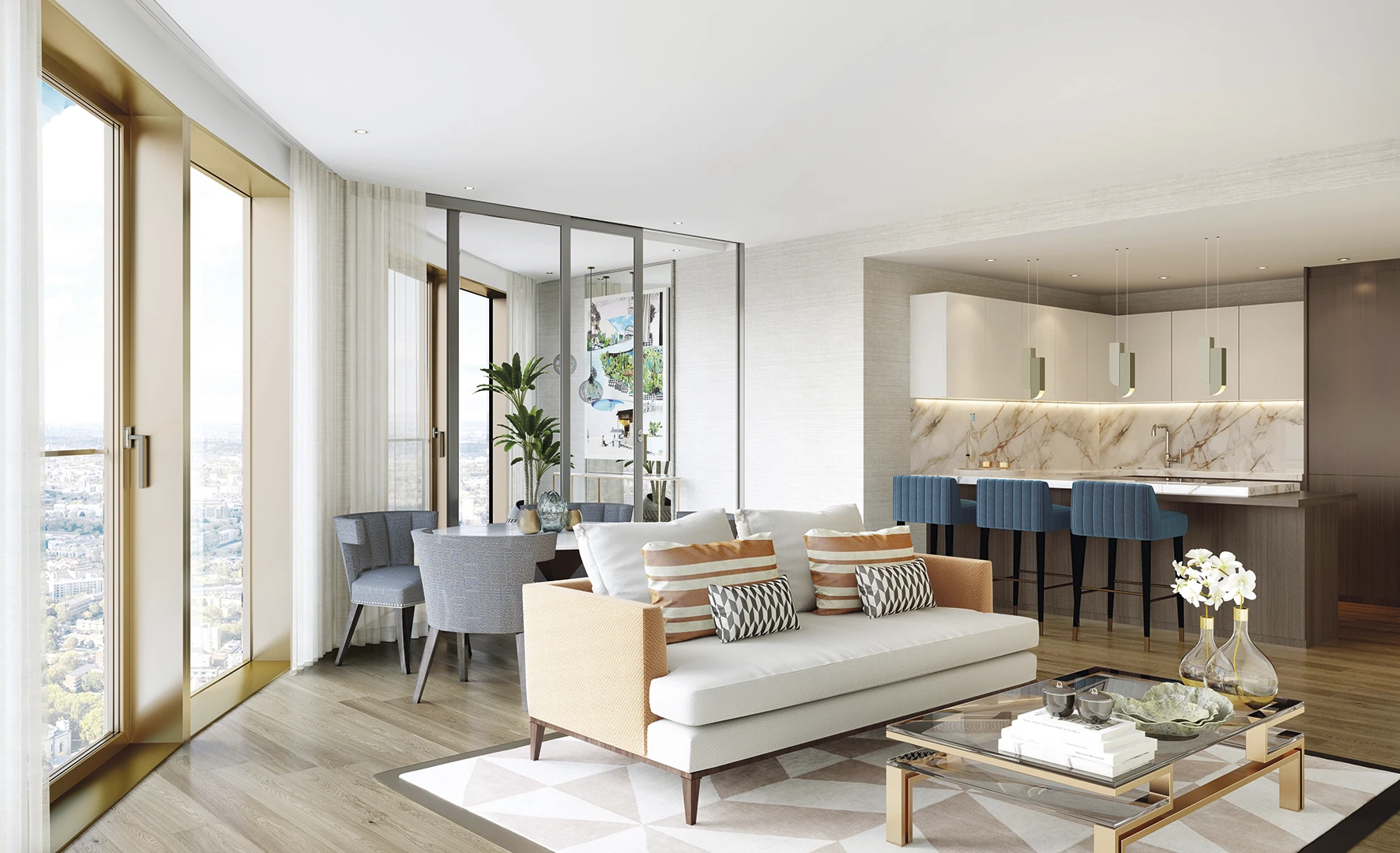 The apartments will feature large living areas