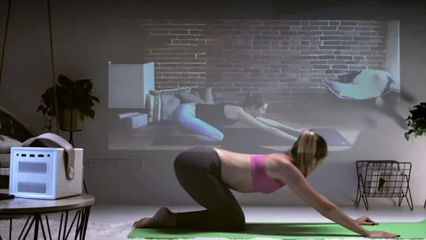 The CC Aurora can project images of up to 180 inches in size