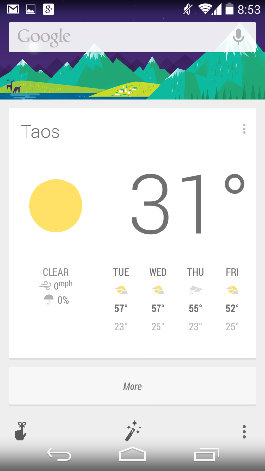 Google Now is always your left-most home screen