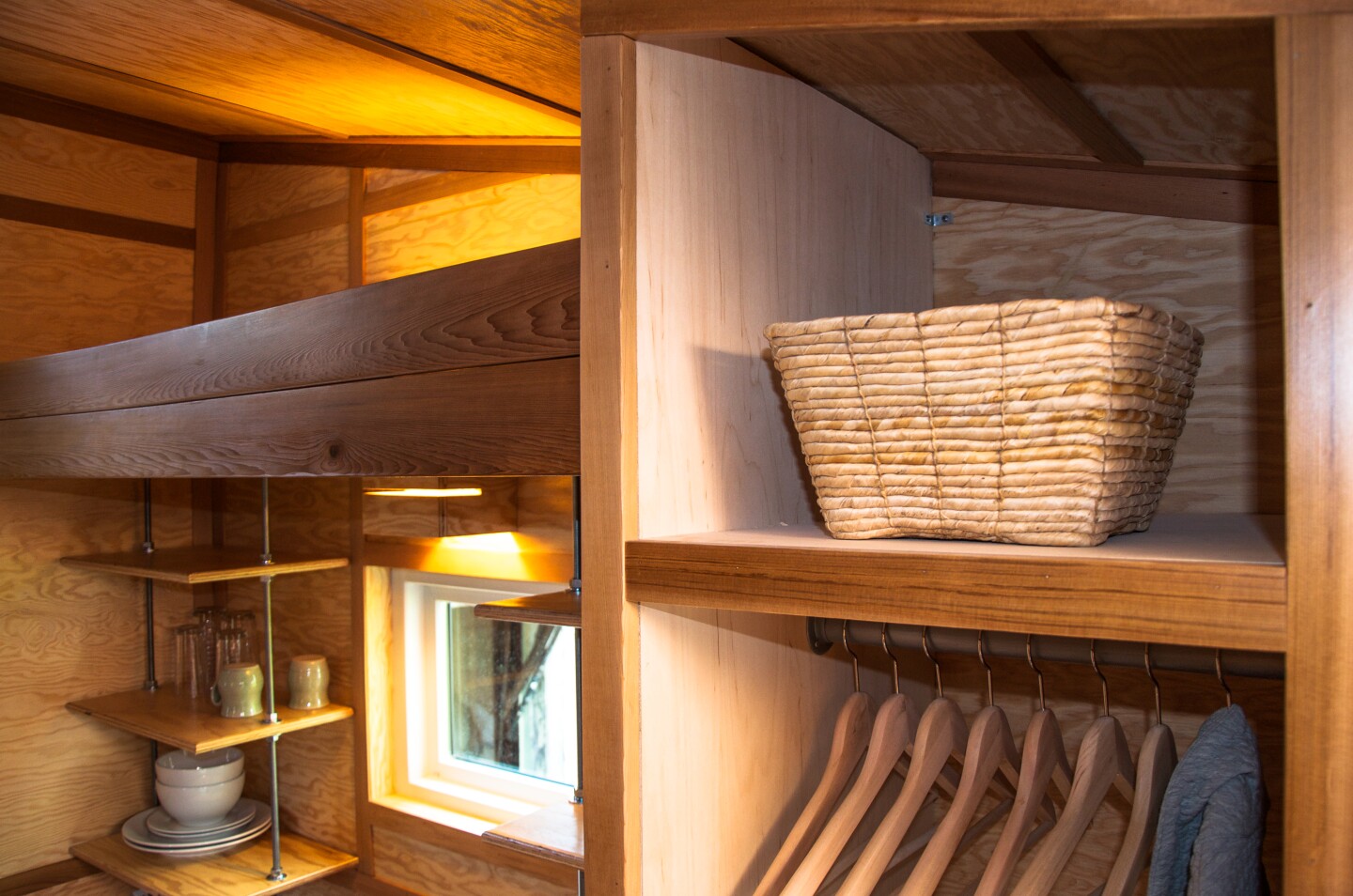 There's about as much shelving and storage as one could reasonably expect in such a tiny space (Photo: Shelter Wise)