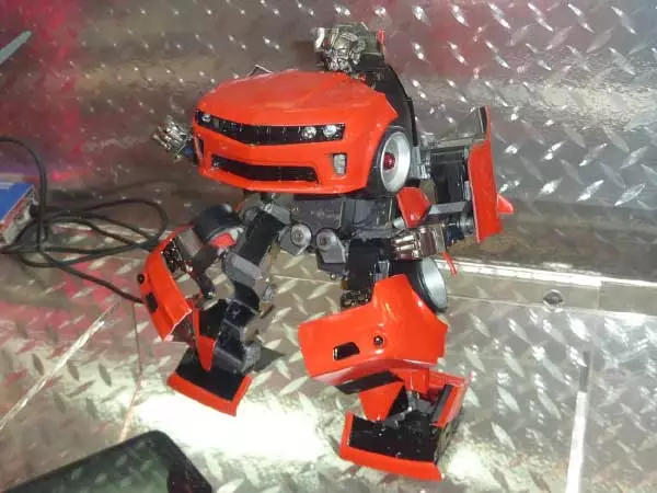 Takara Tomy's new Transformers toy can transform from a car to a humanoid shape all by itself thanks to more than a dozen servo motors