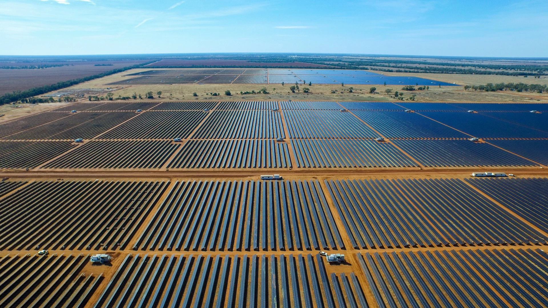 Together, the Nyngan (pictured) and Broken Hill plants will produce around 360,000 MWh of renewable energy annually