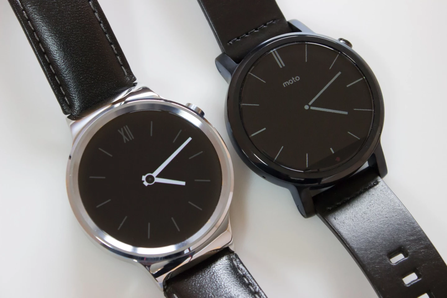 Both the Huawei Watch and 2015 Moto 360 are available now