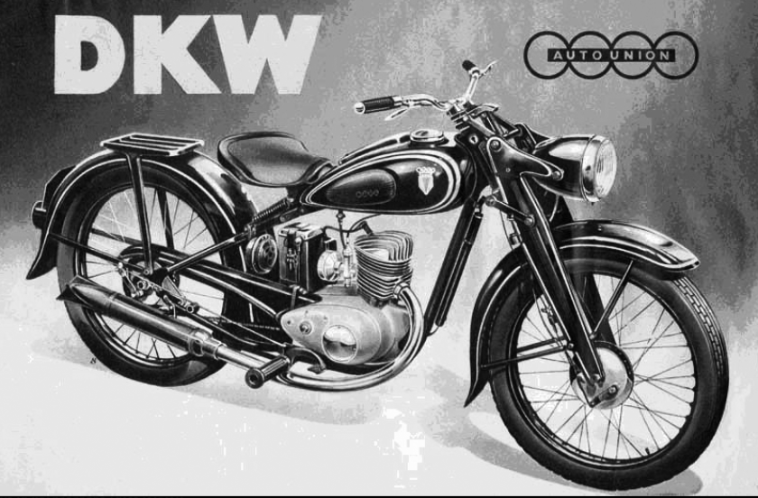 DKW's RT125 became the most copied motorcycle in history after the company's designs became freely available to other companies after WWII