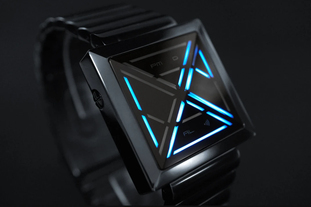 The Kisai X is available in stainless steel case and strap with silver or black finish