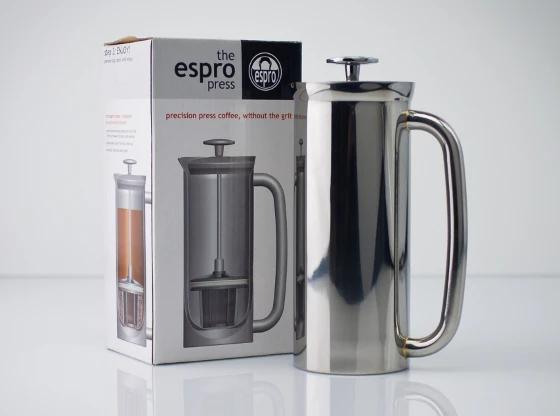 Espro Press features a two-stage micro-filter that preserves coffee flavors and prevents sediments or muddiness in the coffee (image: Epro Inc.)
