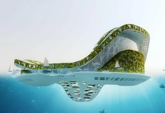 The Lilypad floating city concept is designed to house climate change refugees