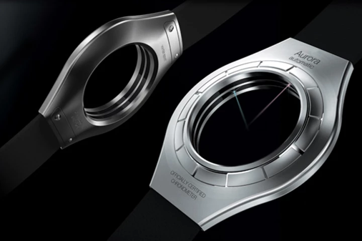 The faceless Aurora Watch uses lasers to indicate the time