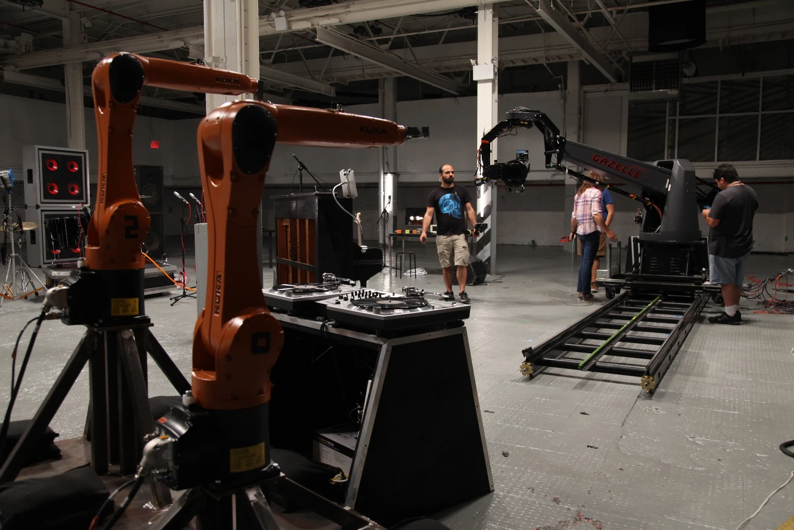 Behind the scenes on the Automatica shoot