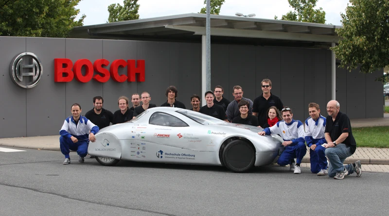 The Schluckspecht team with their world record-breaking EV