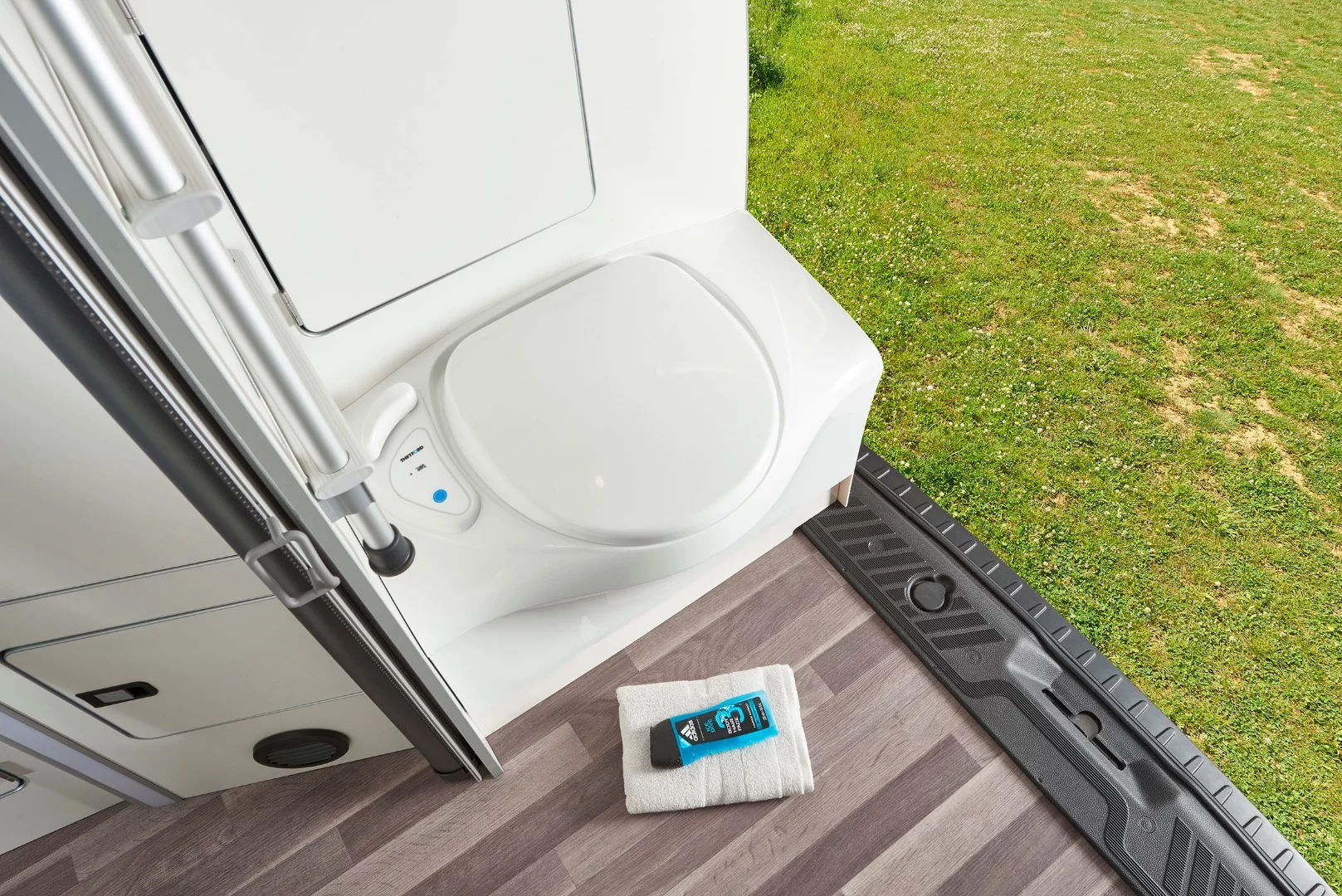 The Ford Nugget Plus pictured has a bathroom squeezed in the rear, but the larger Big Nugget will have a more private center bathroom