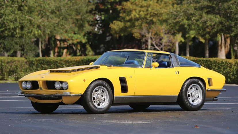 The Iso Grifo was a limited production grand tourer automobile built in Italy by Iso Autoveicoli S.p.A. from 1965 to 1974 with styling by Giorgetto Giugiaro at Bertone, and mechanicals by Giotto Bizzarrini, the former chief engineer at Ferrari who was behind the development of the 250 GTO. The initial cars used Chevrolet Corvette small-block 327 (5.4 L) V8s fitted to Borg-Warner 4-speed manual transmissions, becoming available in 1965. The engines produced over 400 horsepower (300 kW), propelling the 1,000 kg Iso Grifo GL 365 to 161 mph (259 km/h) with later versions of the car using a big-block Chevrolet 454 V8 and achieving 275 km/h (171 mph).